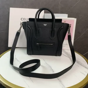 CELINE Black Nano Luggage Top Handle Bag image 1