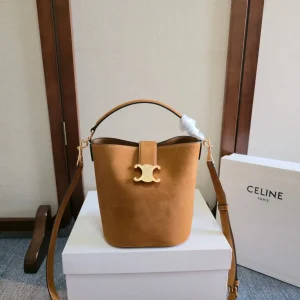 CELINE Louise Bucket Bag with Triomphe Logo image 1
