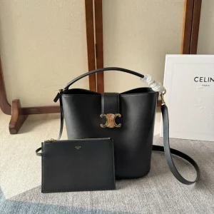 CELINE Louise Bucket Bag with Triomphe Logo image 1