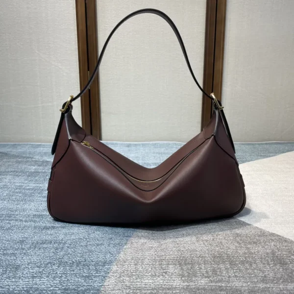 CELINE Burgundy Leather Shoulder Bag image 1