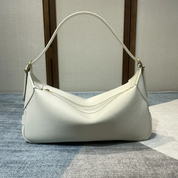 CELINE White Leather Shoulder Bag image 1