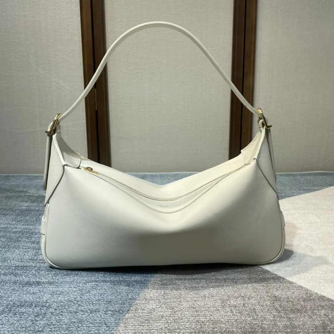 CELINE White Leather Shoulder Bag image 1