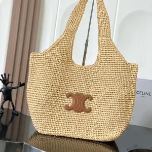 CELINE Classic Panier Cabas Straw Tote Bag image 1