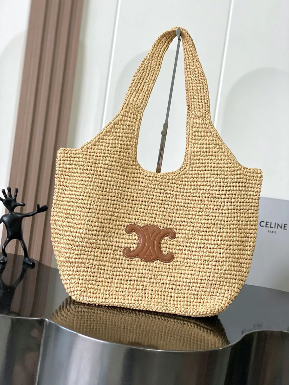 CELINE Classic Panier Cabas Straw Tote Bag image 1