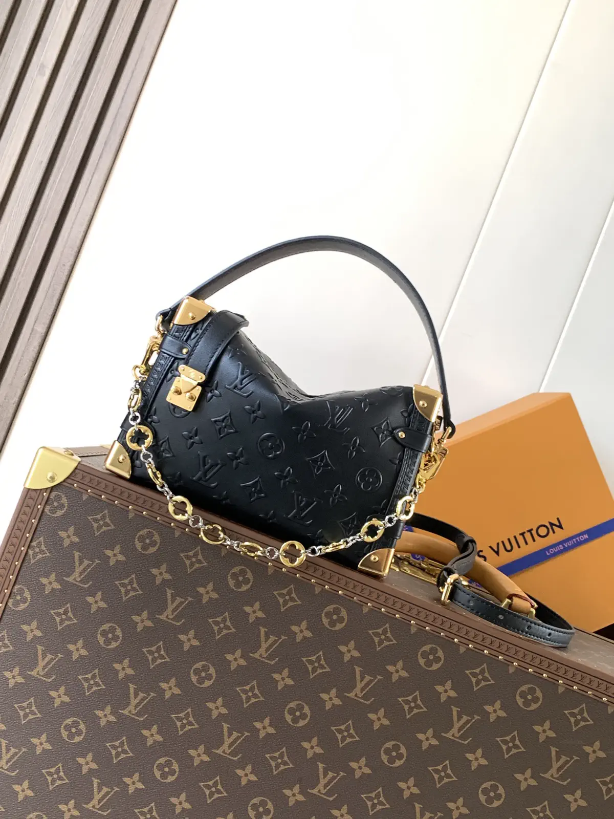 Louis Vuitton Black Monogram Side Trunk Medium Bag image 1