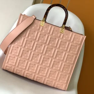 FENDI Embossed FF Sunshine Shopper Tote Bag image 1