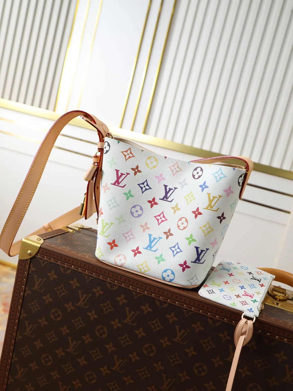 Louis Vuitton x Takashi Murakami All In BB Monogram Bucket Bag image 1