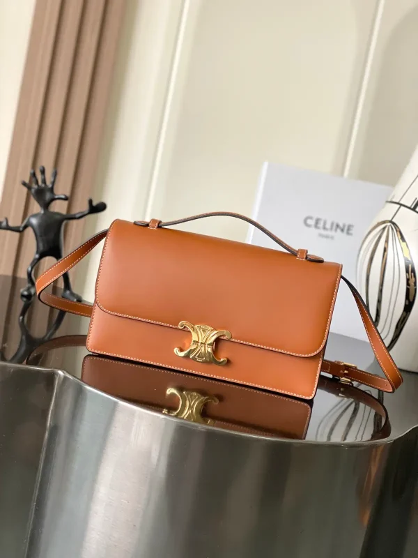 CELINE Triomphe Leather Top Handle Bag image 1