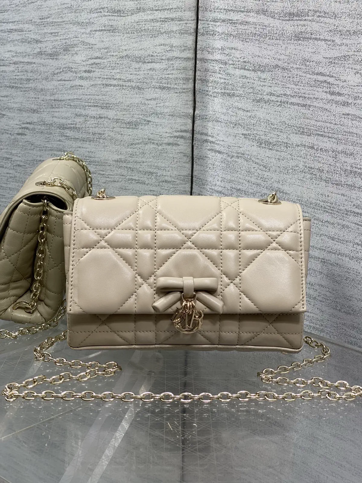 Dior Quilted Bow Chain WOC Bag image 1