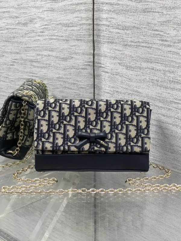 Dior Monogram Bow Chain Wallet on Chain image 1