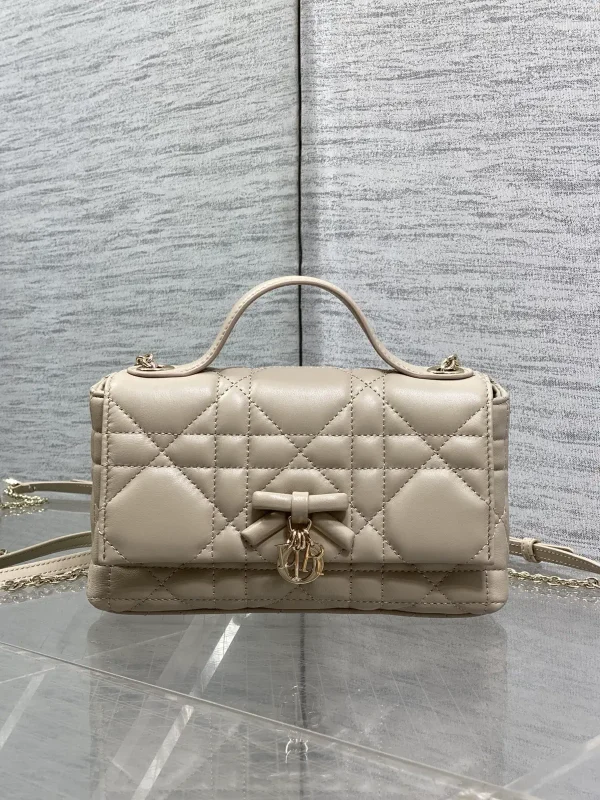 Dior Quilted Bow Chain Top Handle Bag image 1