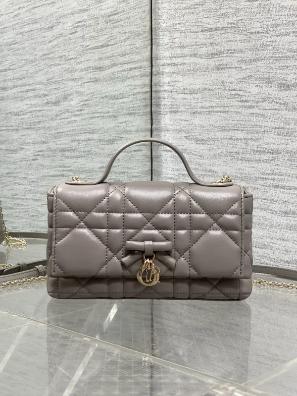 Dior Quilted Bow Chain Top Handle Bag image 1