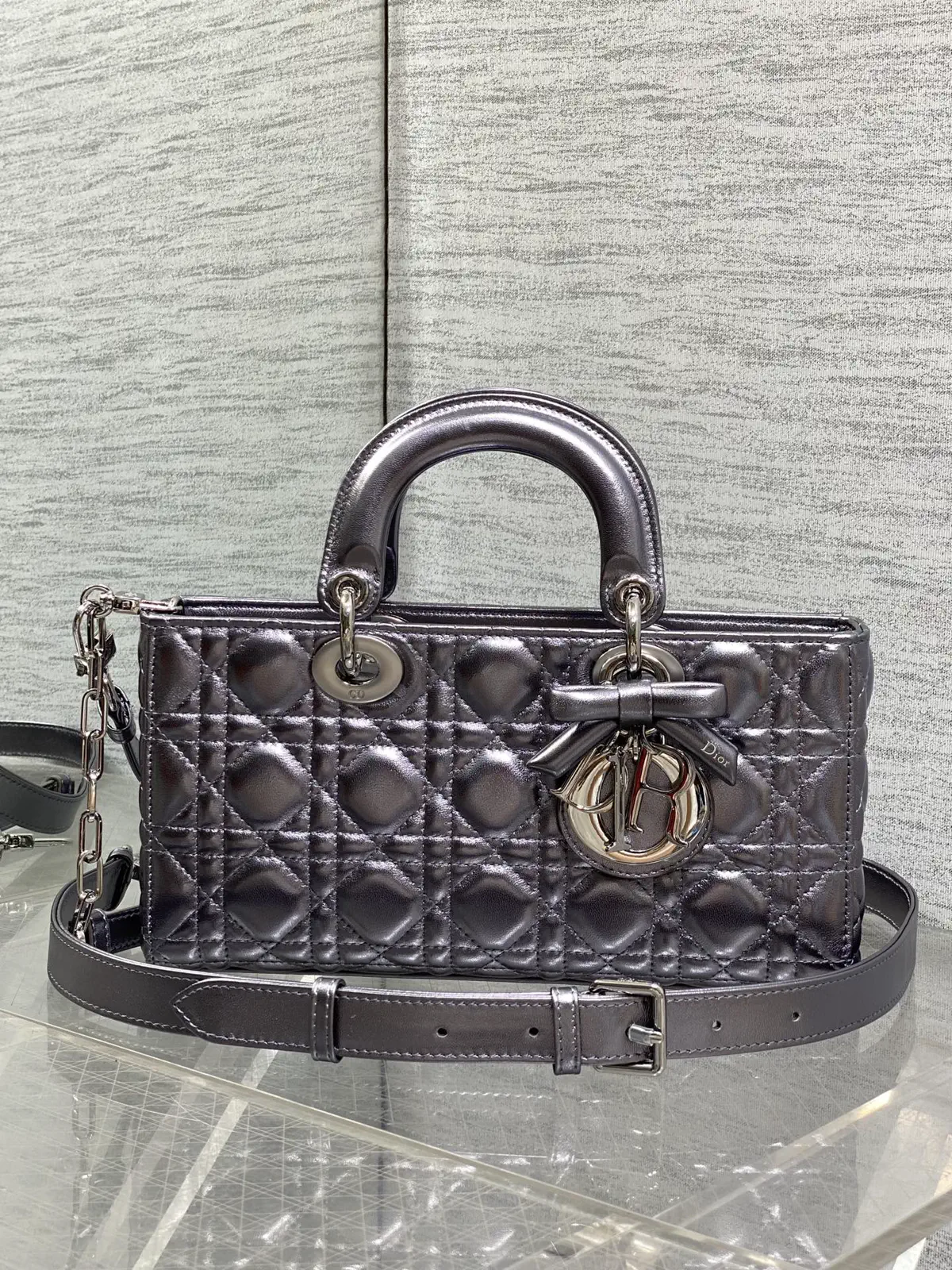 Dior Quilted Bow Top Handle Bag image 1