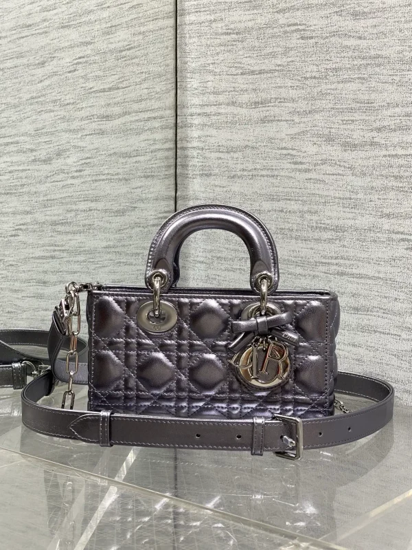 Dior Quilted Mini Top Handle Bag with Bow Charm image 1