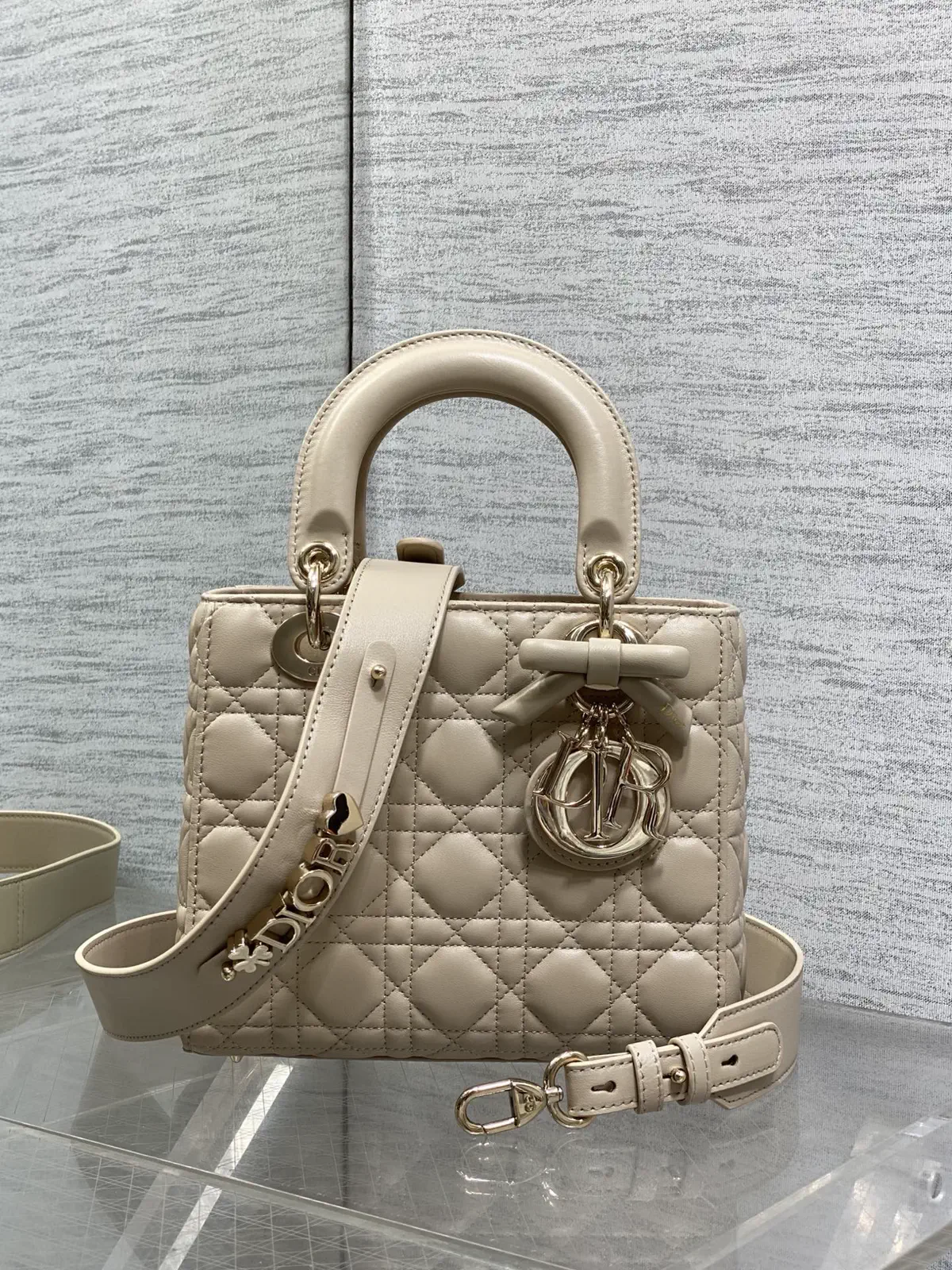 Dior Quilted Bow Detail Top Handle Bag image 1