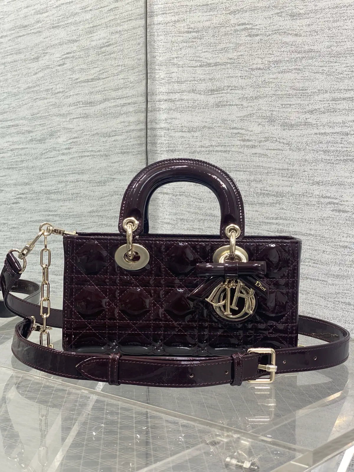 Dior Quilted Top Handle Bag with Bow Detail image 1