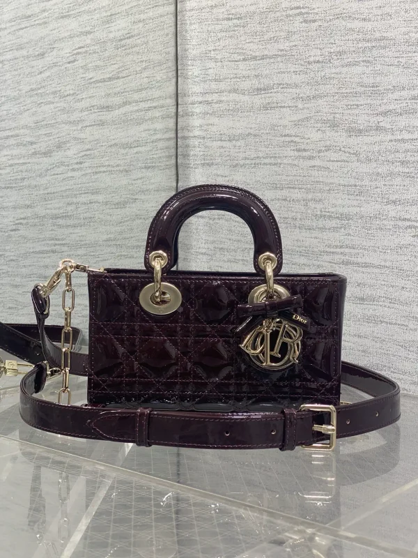 Dior Quilted Mini Top Handle Bag with Bow Charm image 1