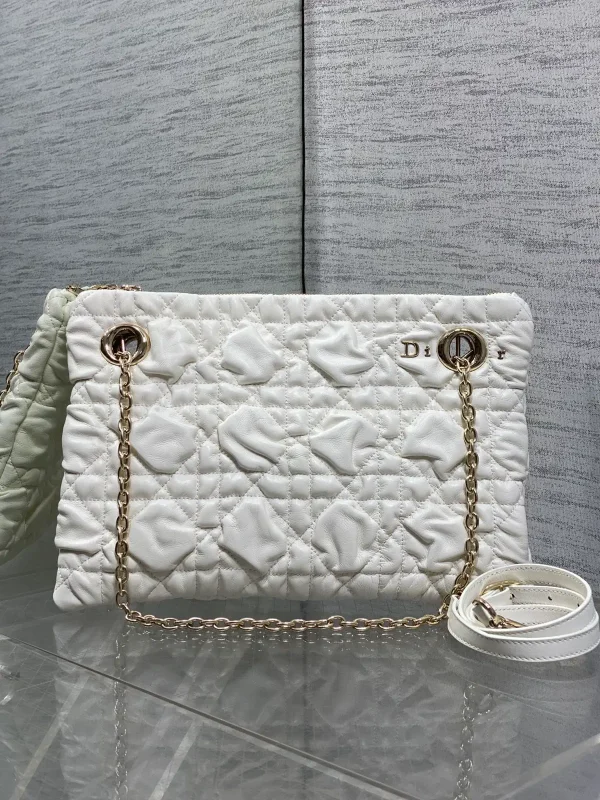 Dior White Quilted Shoulder Bag image 1