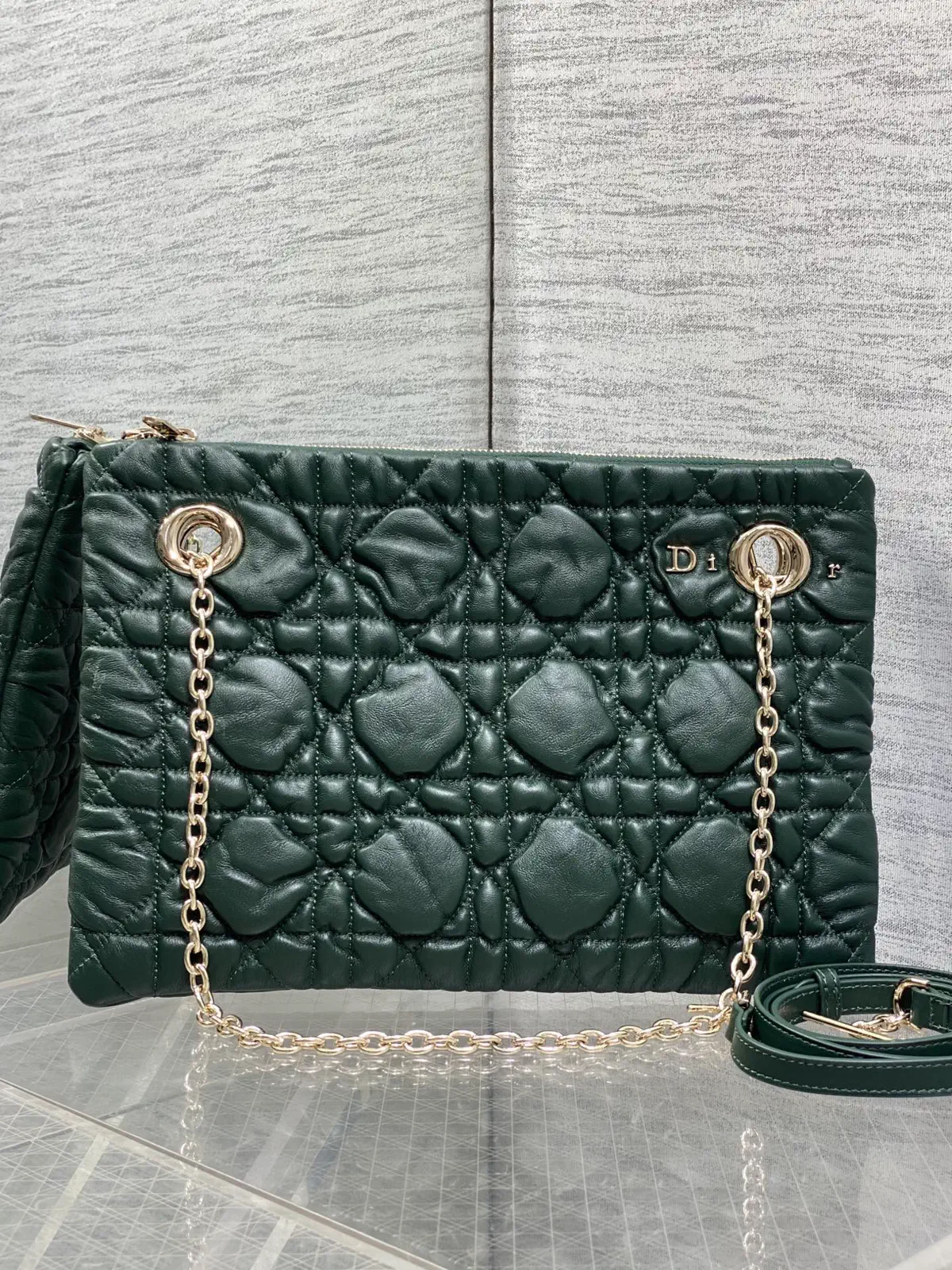Dior Quilted Shoulder Bag with Chain Strap image 1
