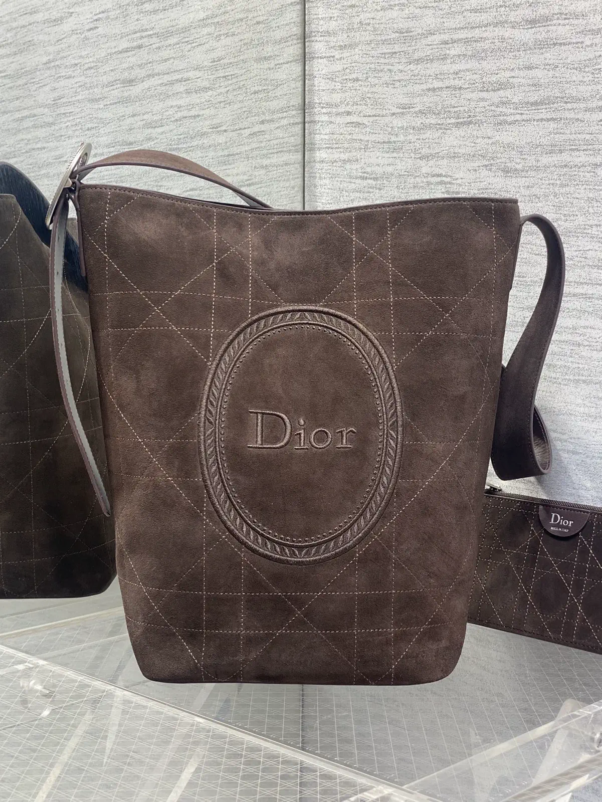 Dior Medaillon Quilted Bucket Bag image 1