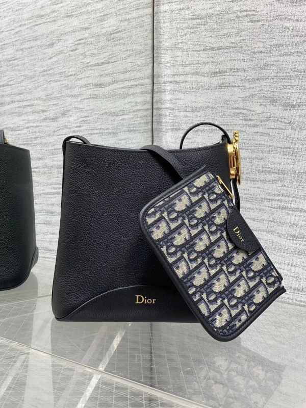Dior Black Medaillon Small Bucket Bag image 1