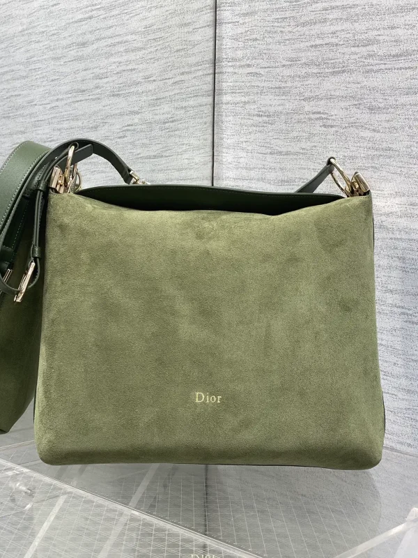 Dior Olive Green Suede Shoulder Bag image 1