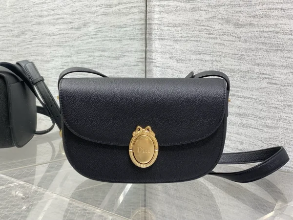 Dior Medaillon Black Leather Crossbody Bag image 1