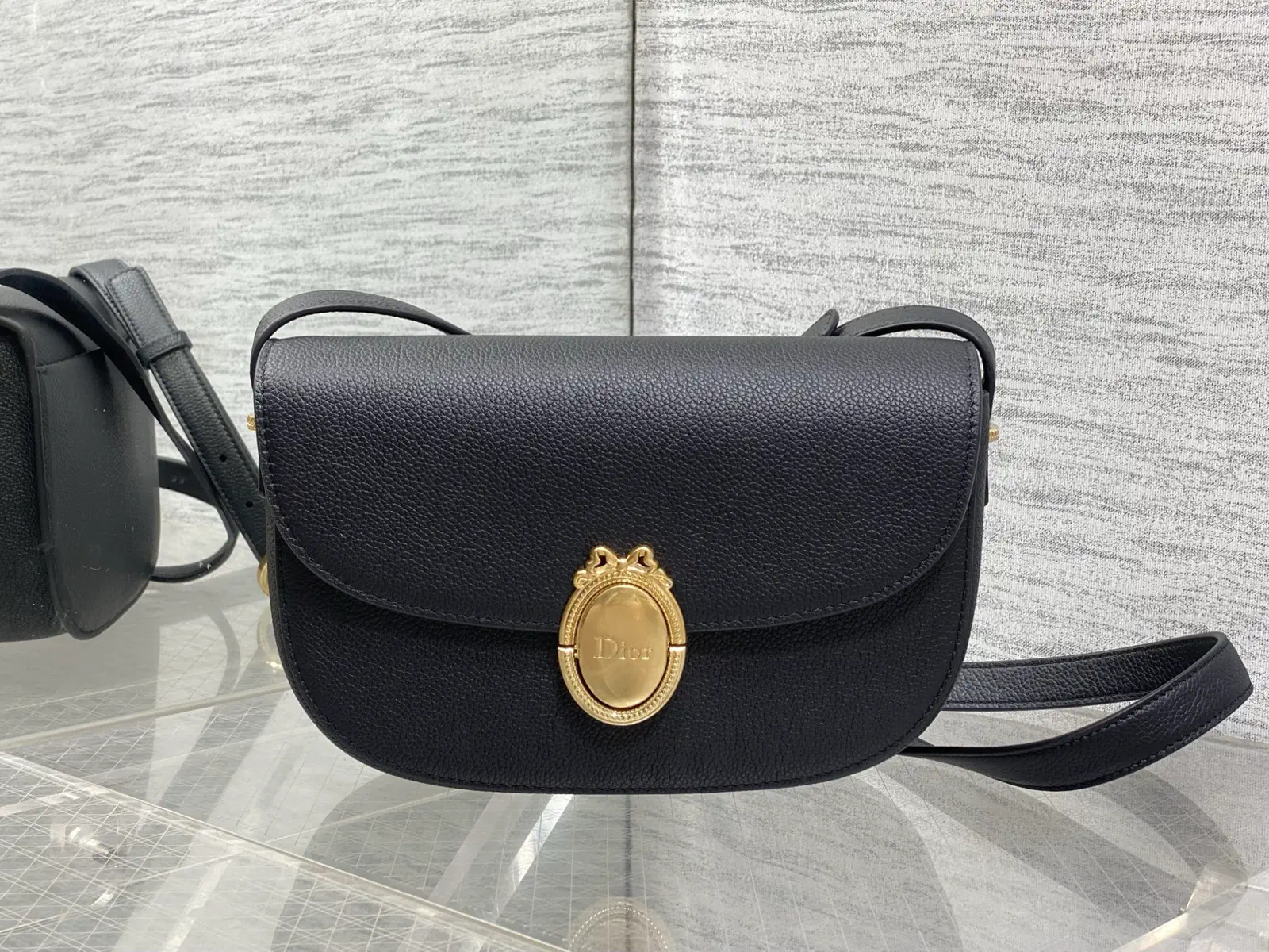 Dior Medaillon Black Leather Crossbody Bag image 1