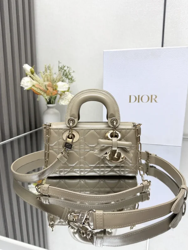 Dior Quilted Mini Top Handle Bag with Bow Detail image 1