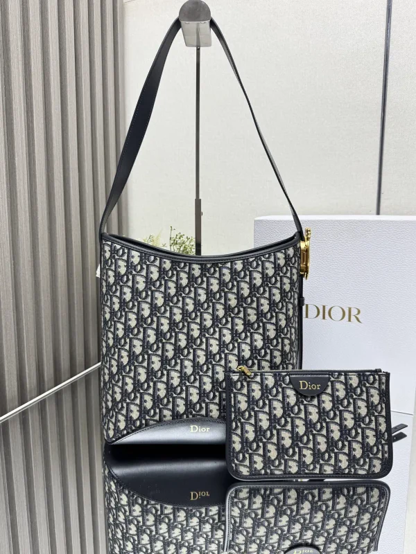 Dior Oblique Monogram Bucket Bag with Pouch image 1
