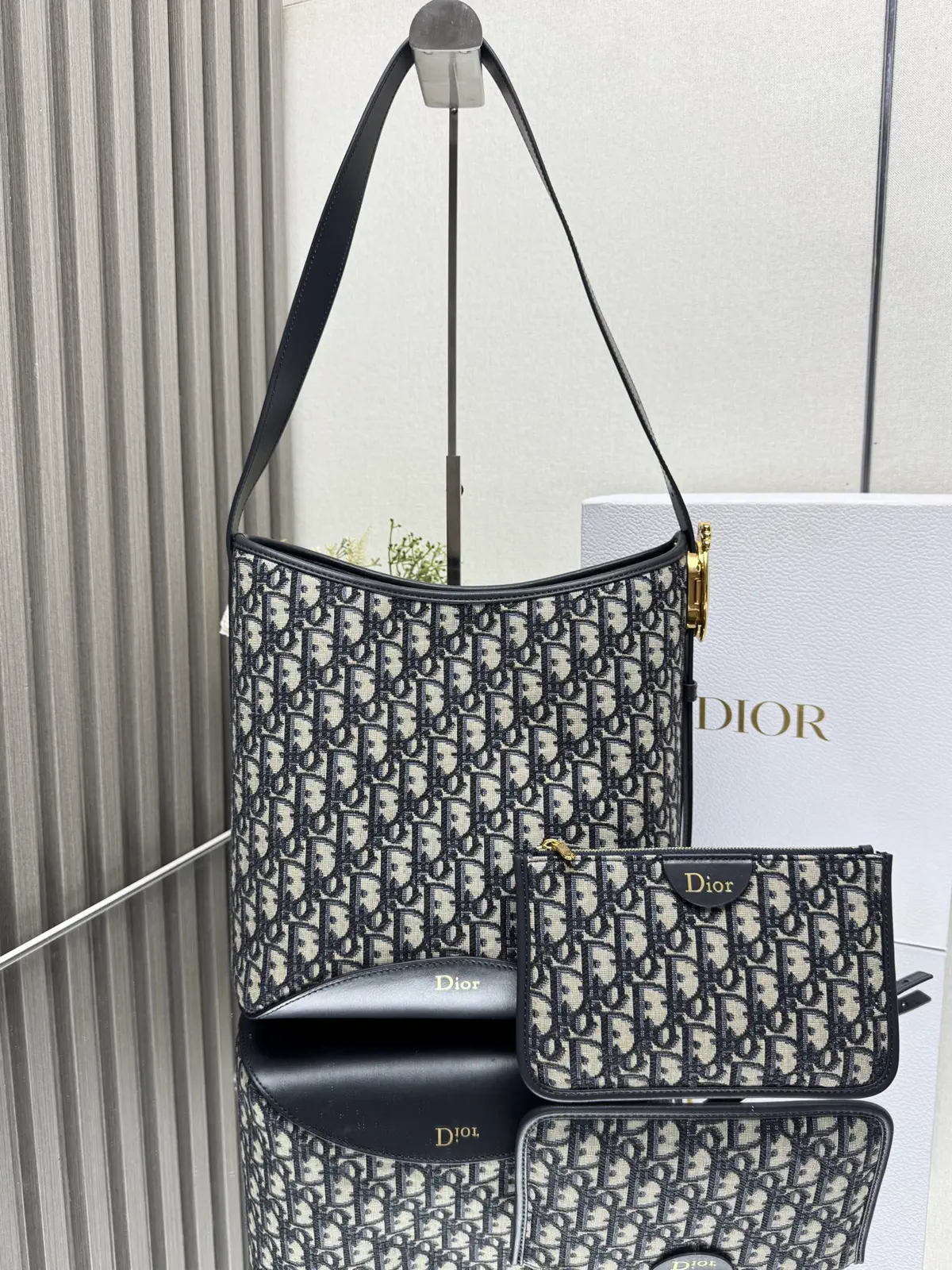 Dior Oblique Monogram Bucket Bag with Pouch image 1