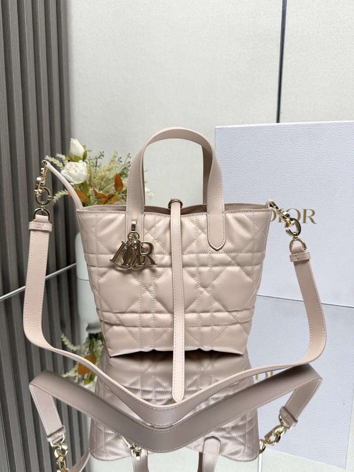 Dior Quilted Leather Toujours Vertical Tote Bag image 1