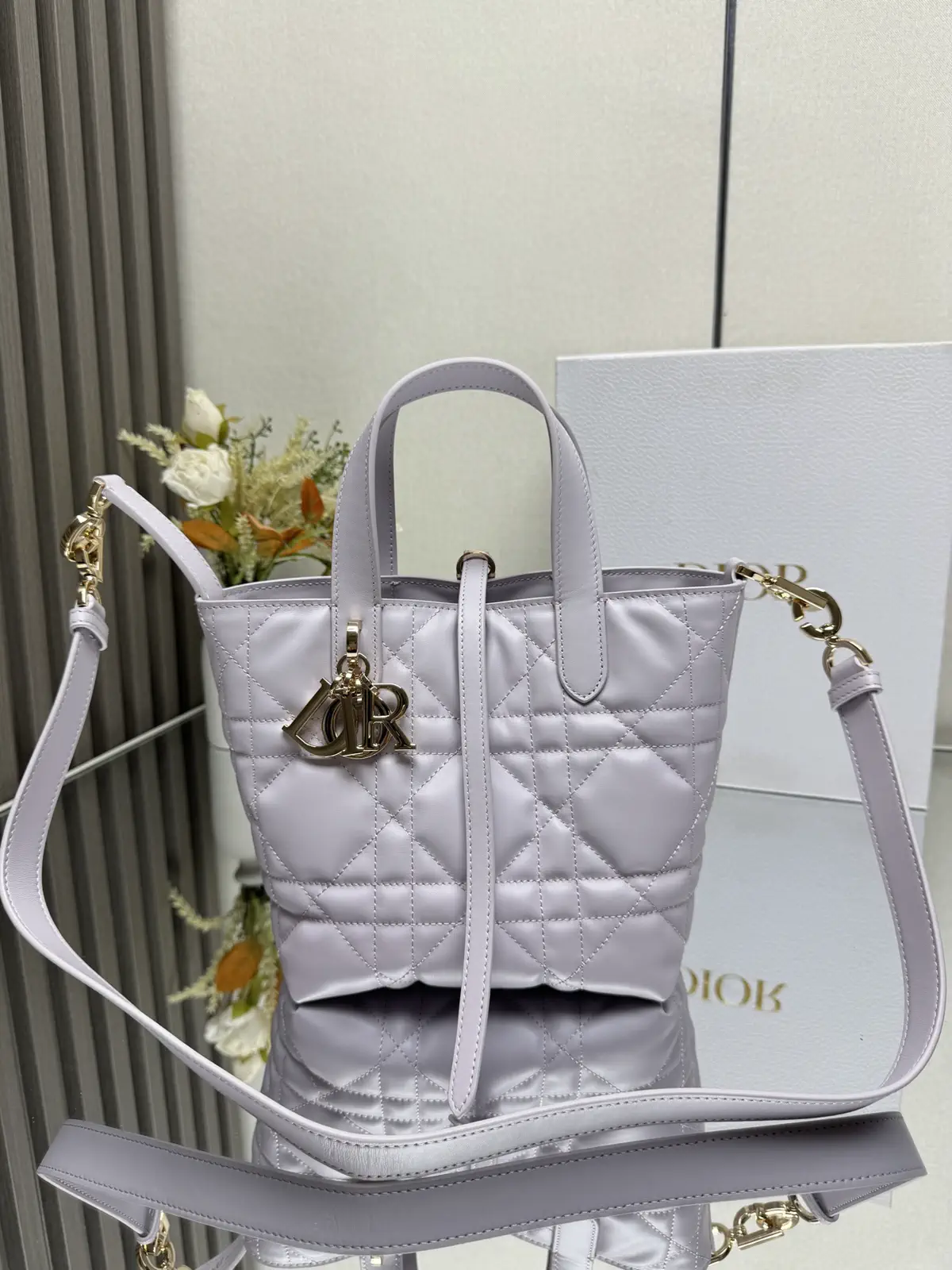 Dior Quilted Leather Small Top Handle Bag image 1