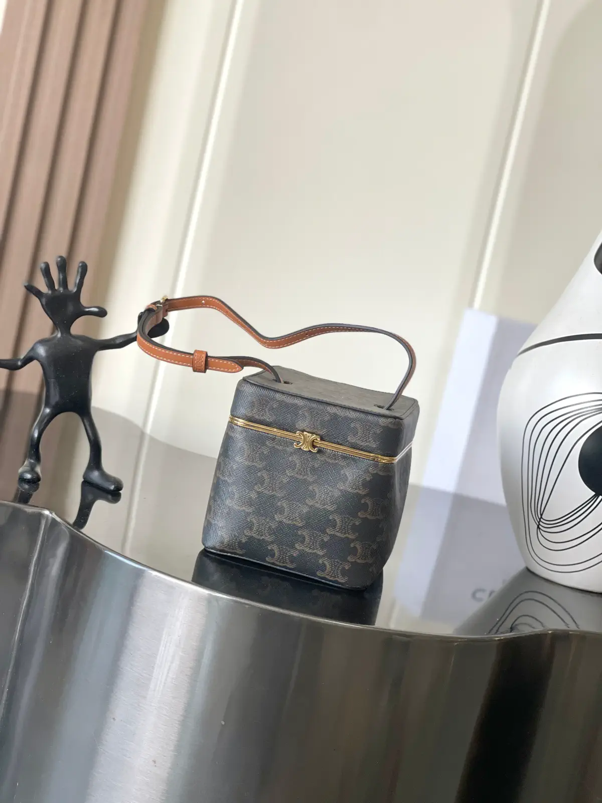 CELINE Triomphe Frame Monogram Box Bag image 1