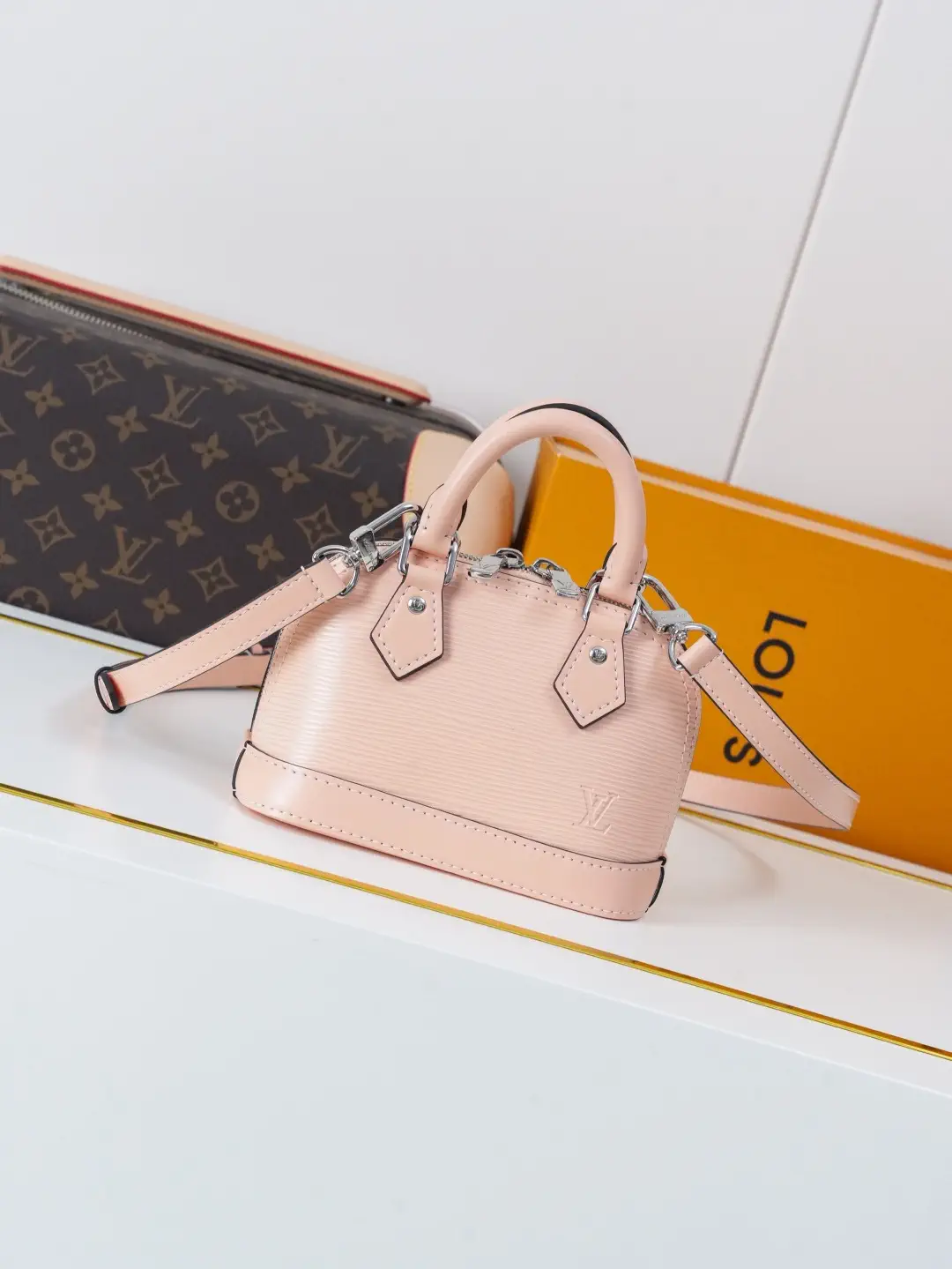 Louis Vuitton Light Pink Epi Leather Nano Alma Top Handle Bag image 1