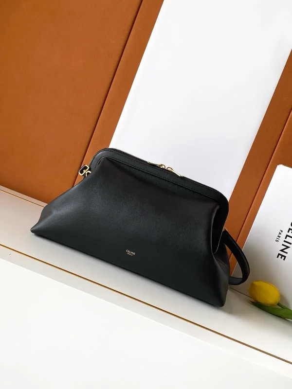 CELINE Black Leather Doctor Pouch Bag image 1