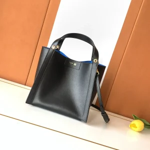 CELINE Black Leather CUBO Top Handle Bag image 1