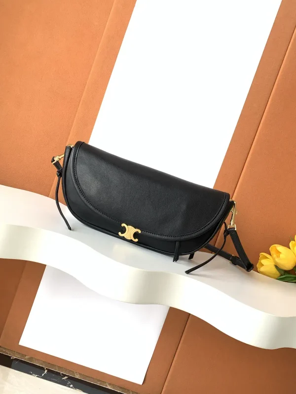 CELINE Black Halfmoon Shoulder Bag image 1