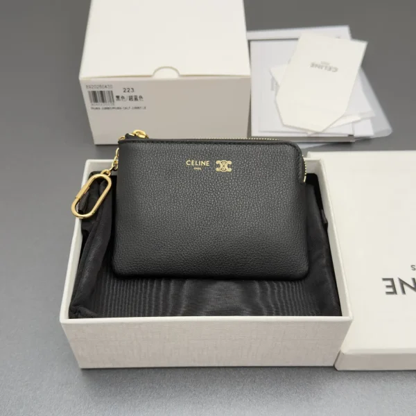 CELINE Triomphe Leather Zip Wallet image 1