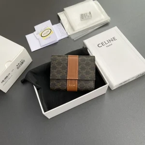 CELINE Triomphe Monogram Short Trifold Wallet image 1