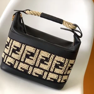 FENDI FF Pattern Woven Top Handle Bag image 1
