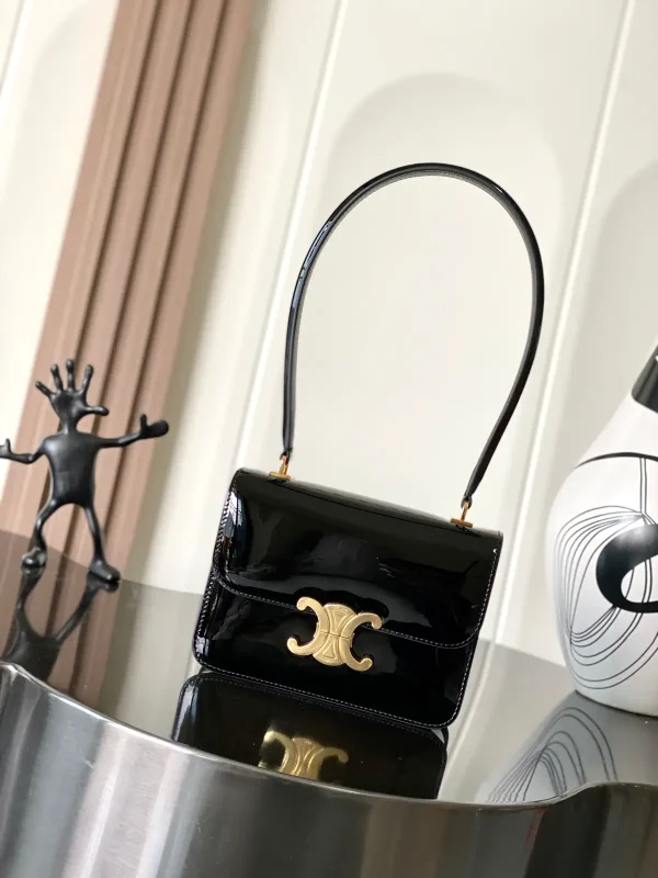 CELINE Teen Garance Patent Leather Top Handle Bag image 1