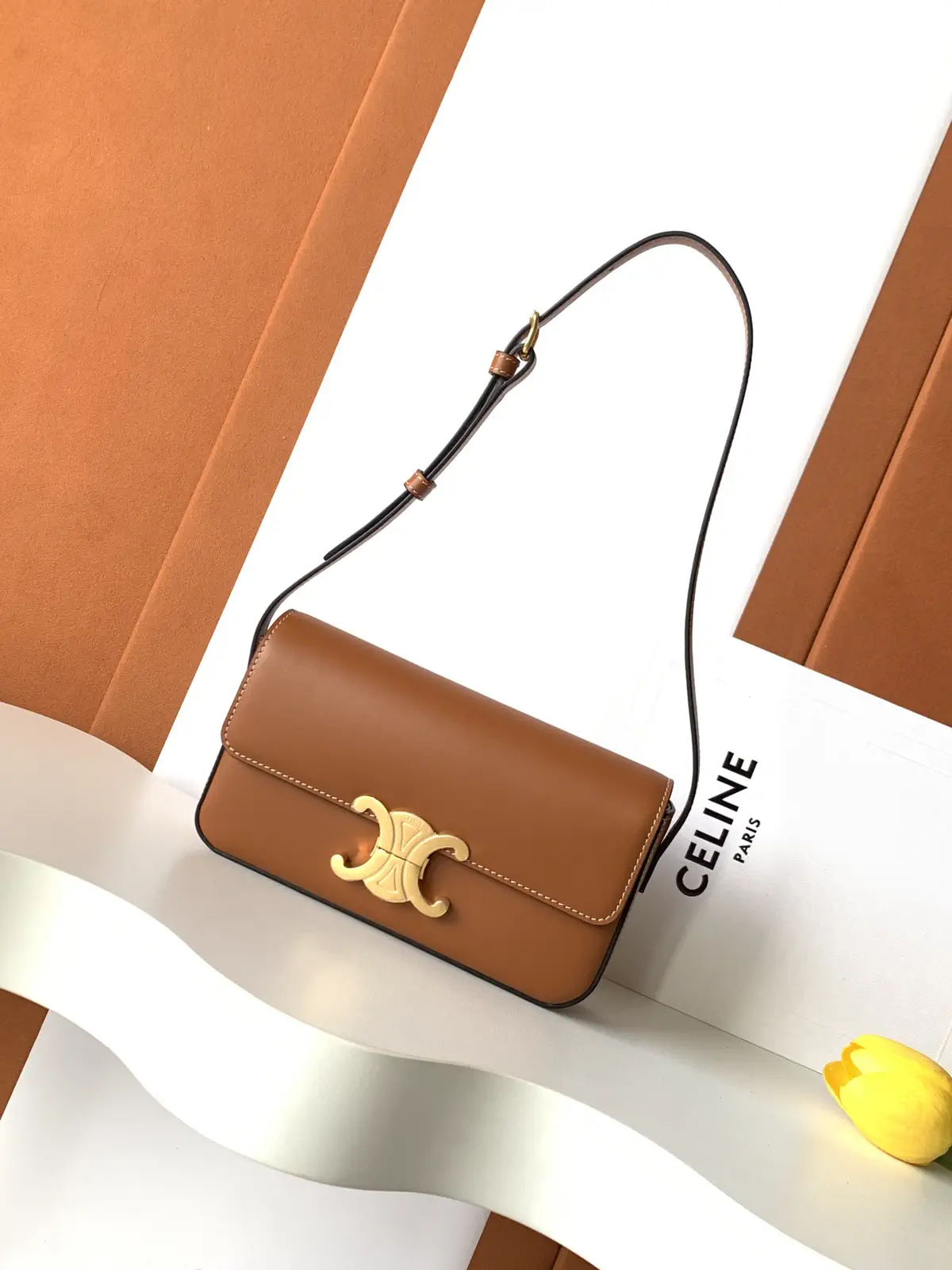 CELINE Triomphe Smooth Calfskin Shoulder Bag image 1