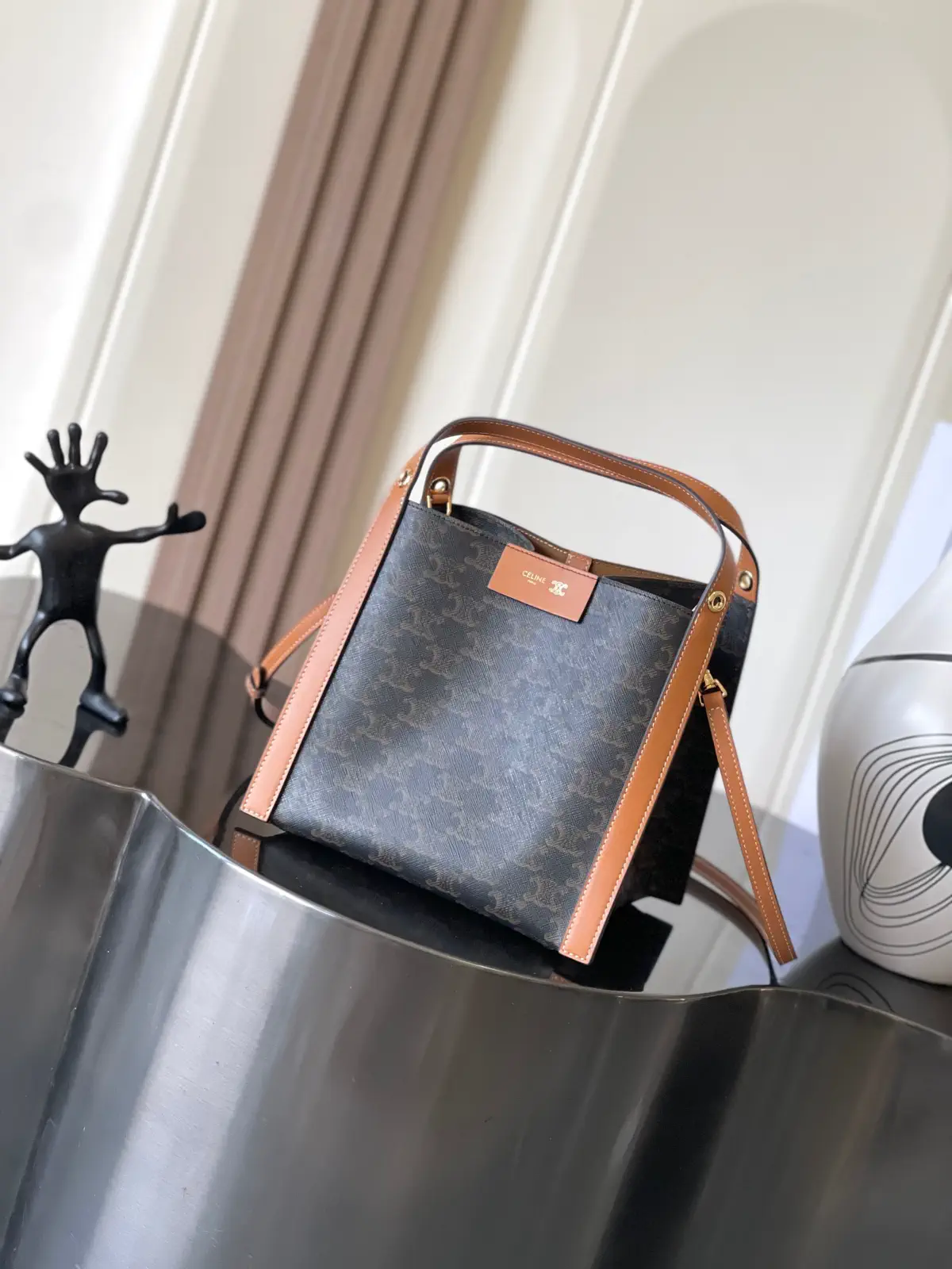 CELINE CUBO Monogram Small Bucket Bag image 1