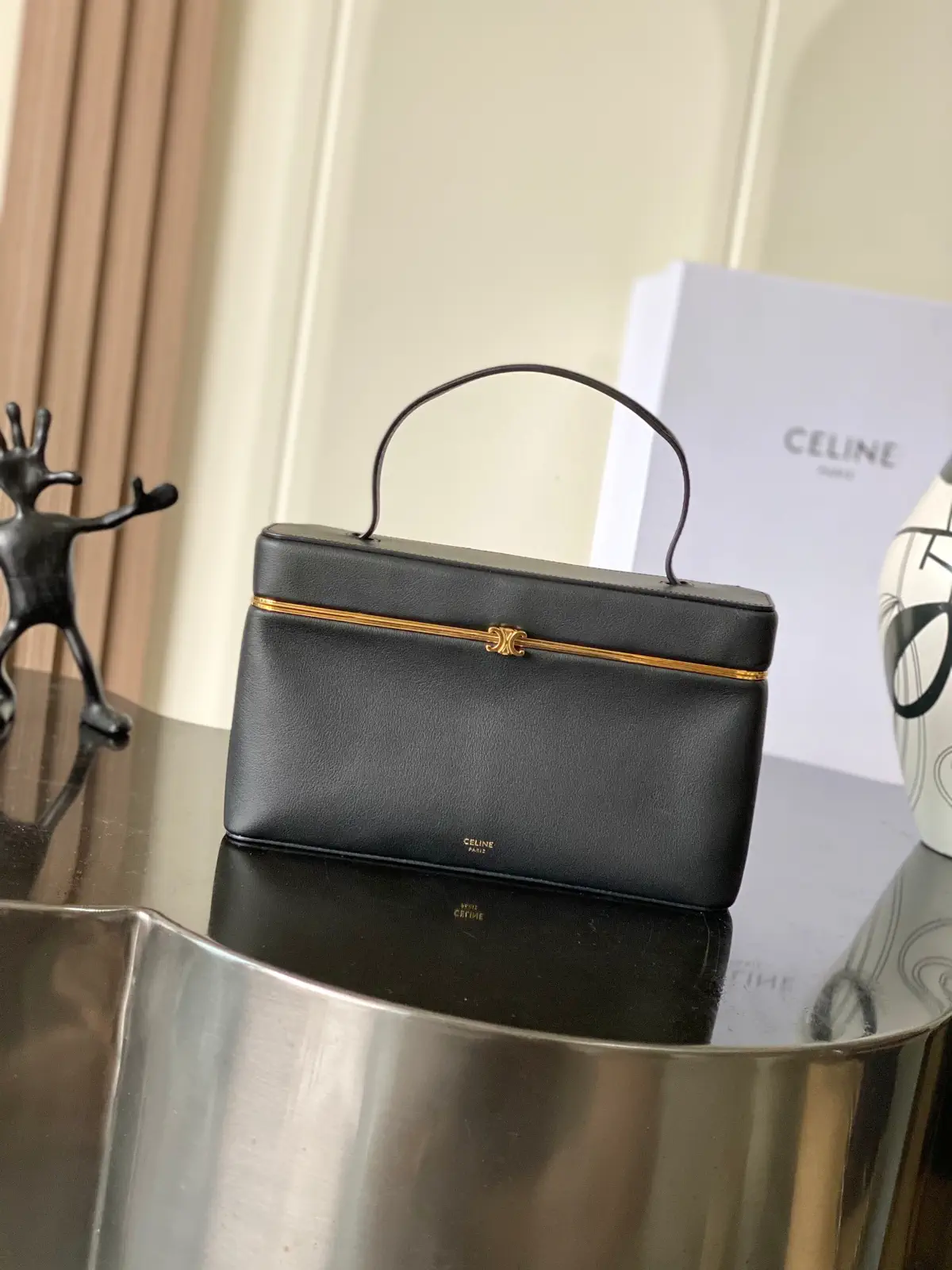 CELINE Black Rectangular Top Handle Bag image 1