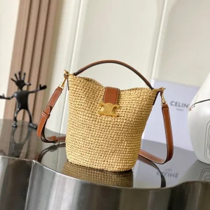 CELINE Woven Louise Bucket Bag image 1