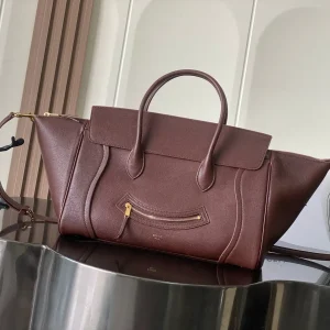 CELINE Brown Leather Top Handle Bag image 1