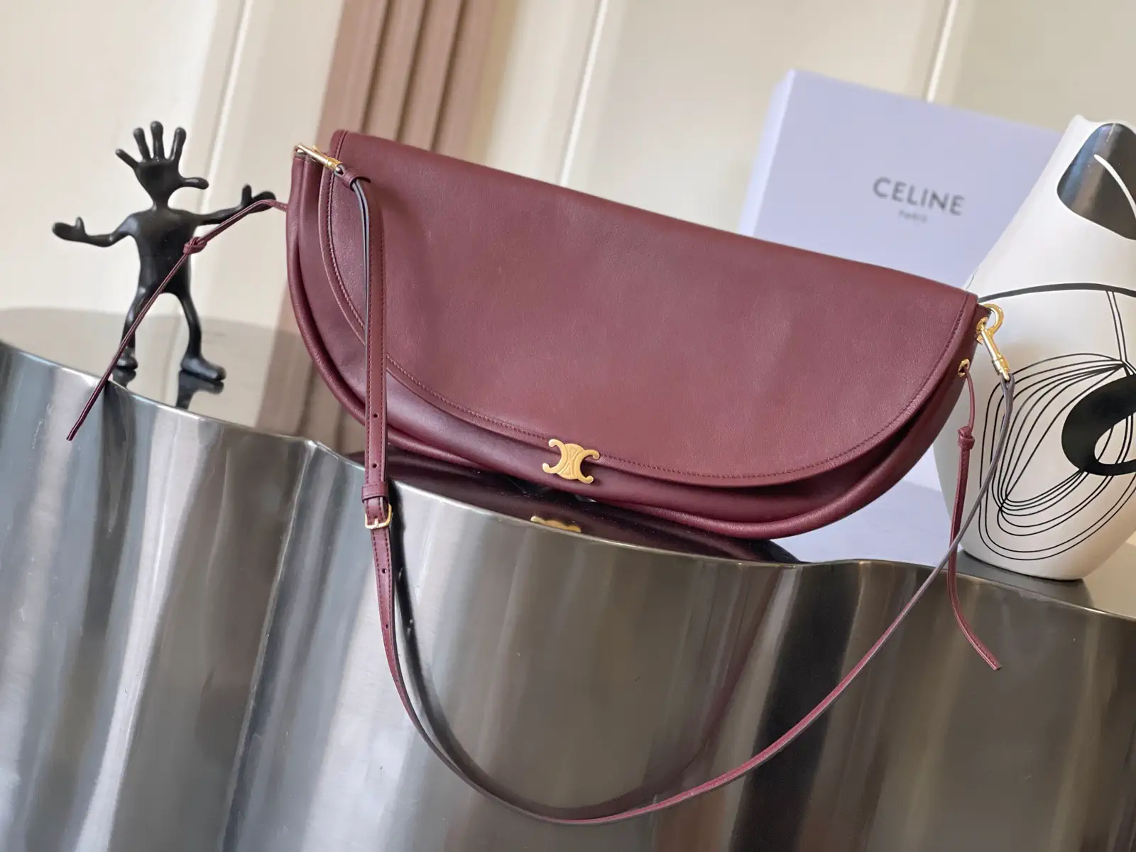 CELINE Soft Triomphe Halfmoon Shoulder Bag image 1