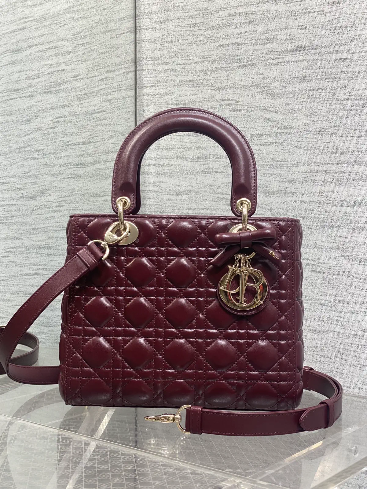 Dior Quilted Bow Detail Top Handle Bag image 1