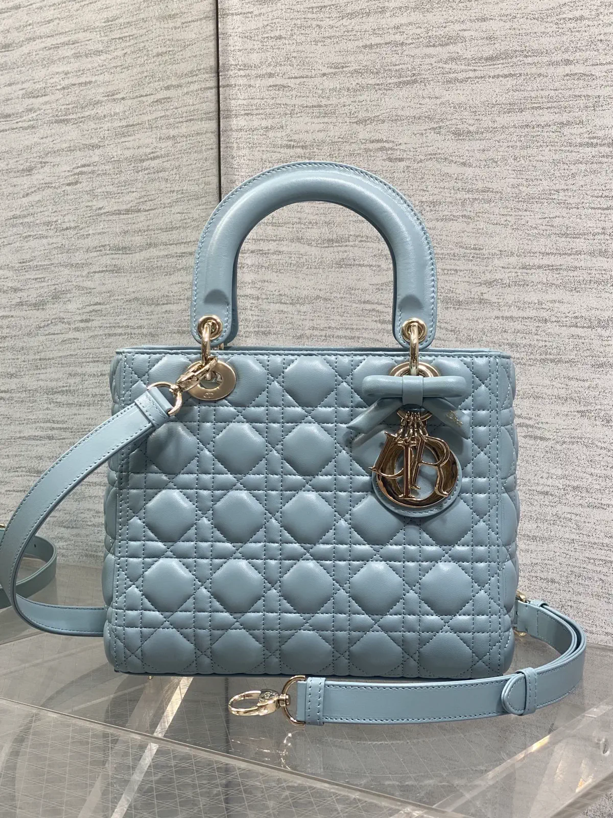 Dior Quilted Bow Detail Top Handle Bag image 1